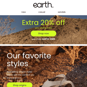 Earth shoes hot sale coupon