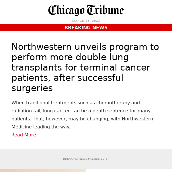 Northwestern to perform more double lung transplants for terminal cancer patients