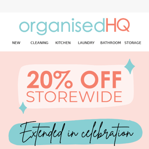 Take 20% OFF for World Organising Day 🤩