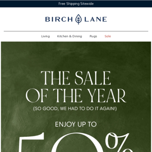 The Sale of the Year starts now!