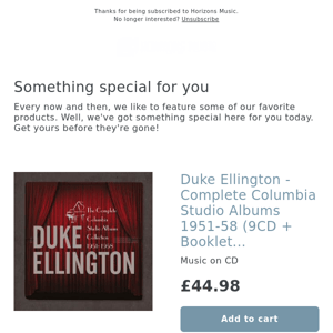 NEW! Duke Ellington - Complete Columbia Studio Albums 1951-58 (9CD + Booklet)