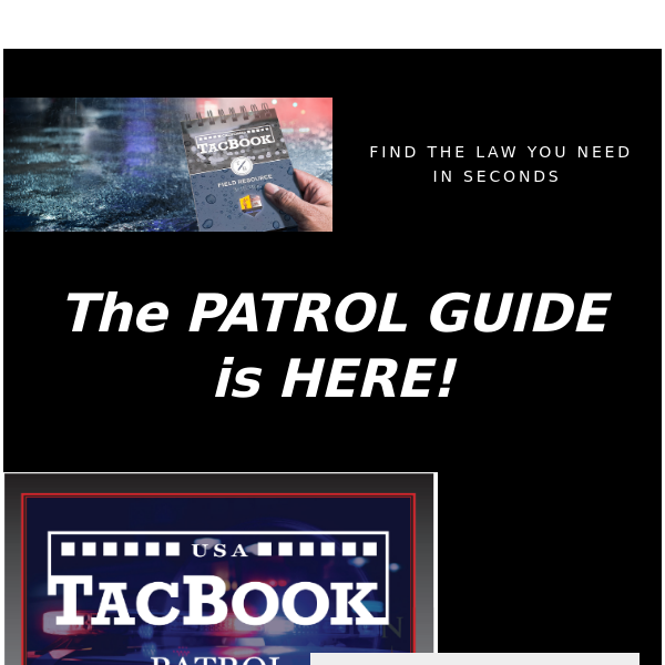 It’s HERE! The only modern, comprehensive police guide