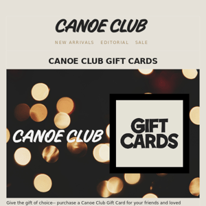 Canoe Club Gift Cards