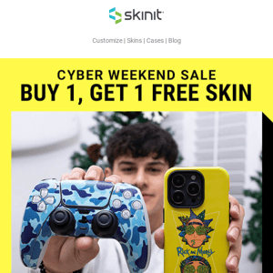 😱BOGO FREE SKIN For Cyber Weekend! This Weekend Only, Buy A Case Or Skin & Get A FREE SKIN!⚡️