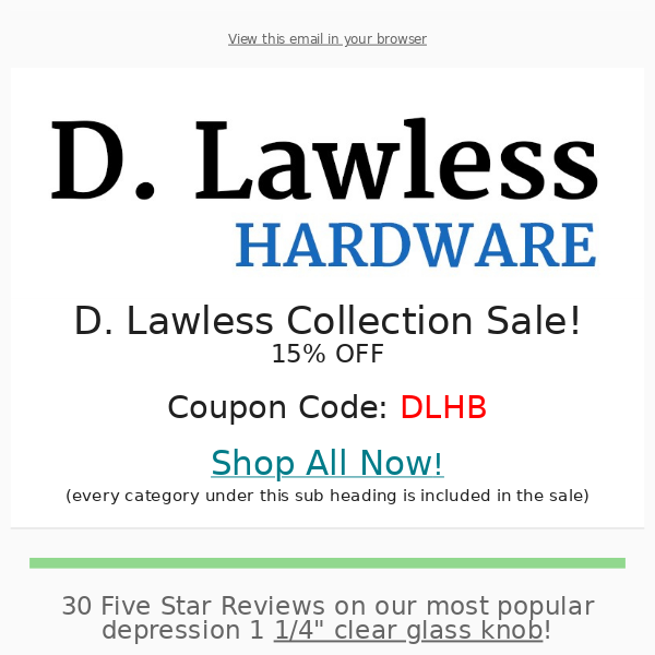 D. Lawless Collections 15% Off + Furniture Makeovers