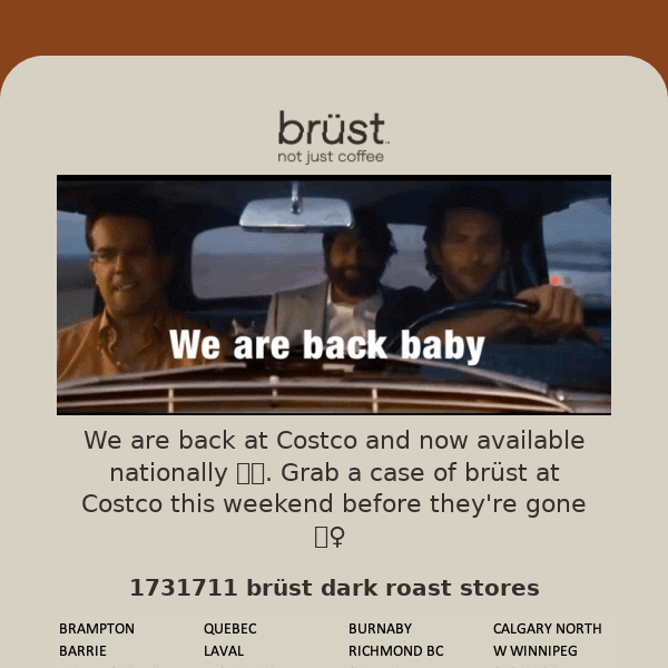 Restock Alert! brüst is back at Costco 🔥