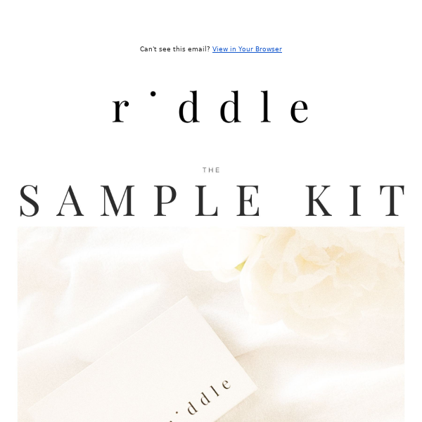 Back in stock alert: The Sample Kit