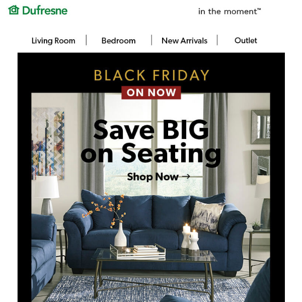 🛋 Save BIG on Seating (+Black Friday ON NOW)