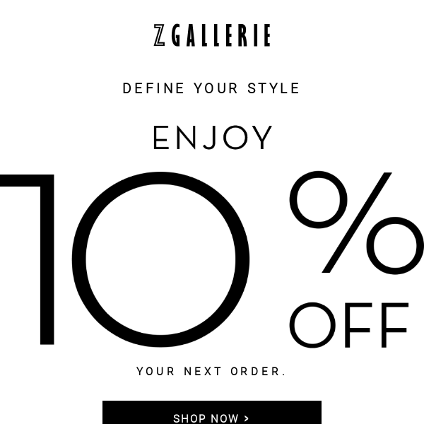 Does 10% Off Provide Some Inspiration For A Refresh?
