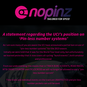 Our statement regarding the UCI’s position on ‘Pin-less number systems’