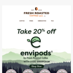 Your chance to get 20% off envipods. 😲