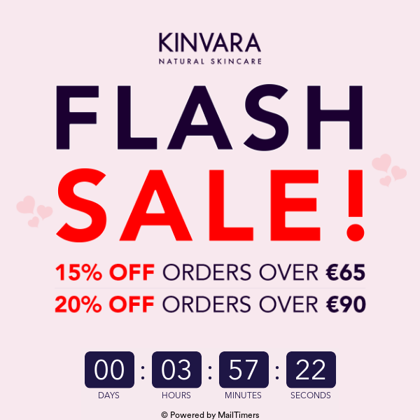 Only 4 hours remaining in our Valentine's Flash Sale! ⌛🤩