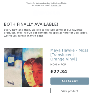 Maya Hawke - Moss [VINYL AND CD VERSIONS]