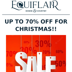 GET UP TO 70% OFF FOR CHRISTMAS