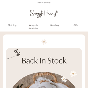 Back In Stock | Wraps, Bedding, Blankets & more