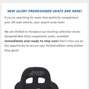 Hey, New Glory In-Stock Seats Are Here 🏁 Grab Your Limited-Edition Seats Now!