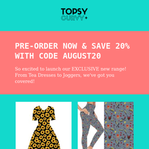 👗👗👗PRE-ORDER NOW AND SAVE 20%