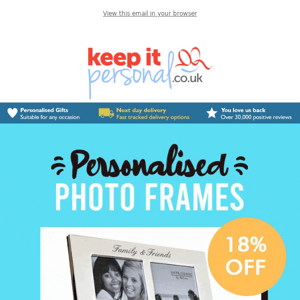 Save On ALL Personalised Photo Frames 😍