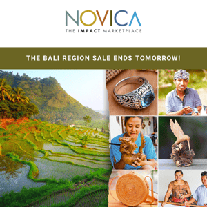 The Bali Sale ends tomorrow – up to 10% OFF