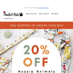 ENDS SOON - Save 20% on Aussie Animal Designs! 💚🐨💛