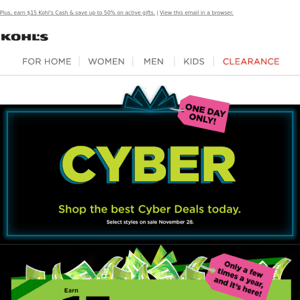 $10 off + 20% off + 10% off home = Cyber Monday savings for you!