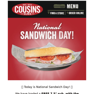 Happy National Sandwich Day! 🥖🥖
