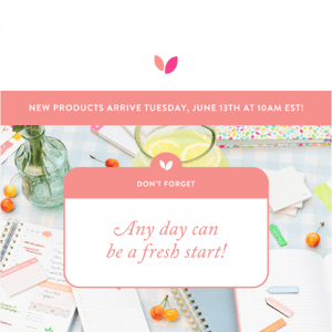 Set your clocks! The Fresh Start Daily Goal Planner arrives TOMORROW!