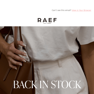 Exciting News: Chilli Pants in Black, Natural and White are Back in Stock at Raef The Label!