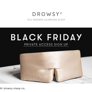 Important - your Black Friday VIP access