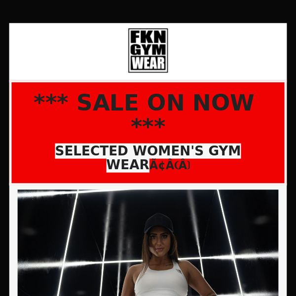 SALE on selected women's gym wear!