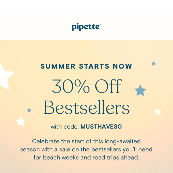 Ready, set, summer + 30% off