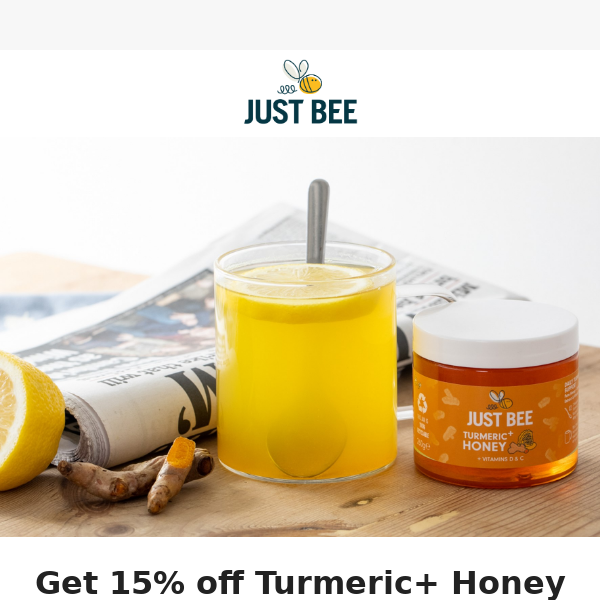 Grab your Turmeric+ Honey today with 15% OFF!