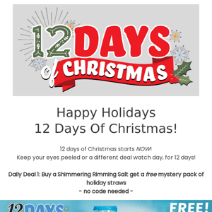 12 Days Of Christmas With Brew Glitter®