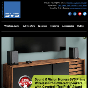 SVS Prime Wireless Pro Earns Coveted Sound & Vision Top Pick Award & Play #SVSUndertheTree Game to Win Prizes!