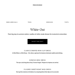 White Out | Event Essentials