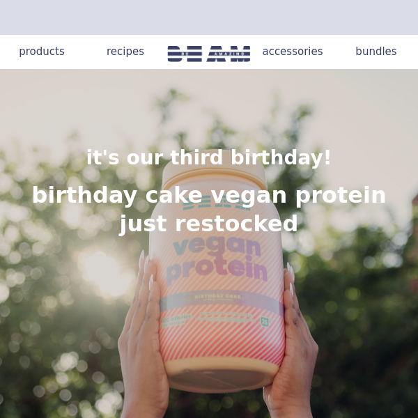 birthday cake vegan protein - back in stock