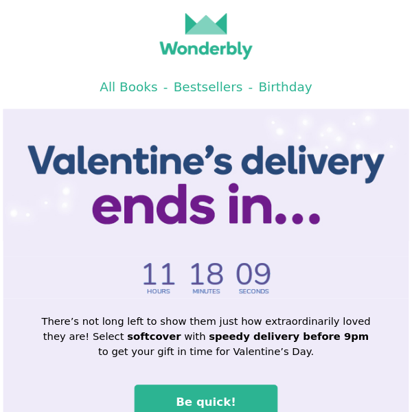 Last chance for Valentine’s Day delivery!