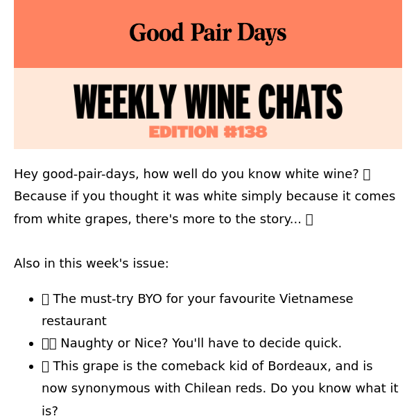 Weekly Wine Chats #138⛱