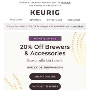 ONE DAY LEFT | 20% off brewers & accessories