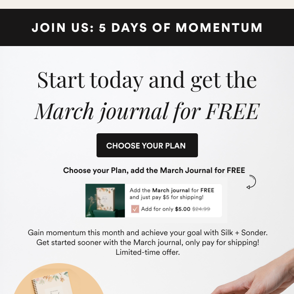 Start today with a FREE March Journal✨