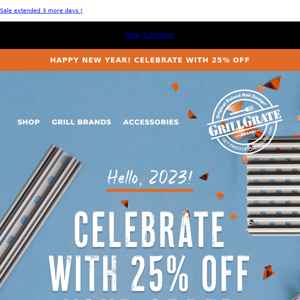 Happy New Year! Celebrate with 25% Off🍾🥳