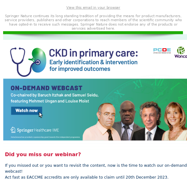 WATCH NOW | CKD in primary care webinar recording