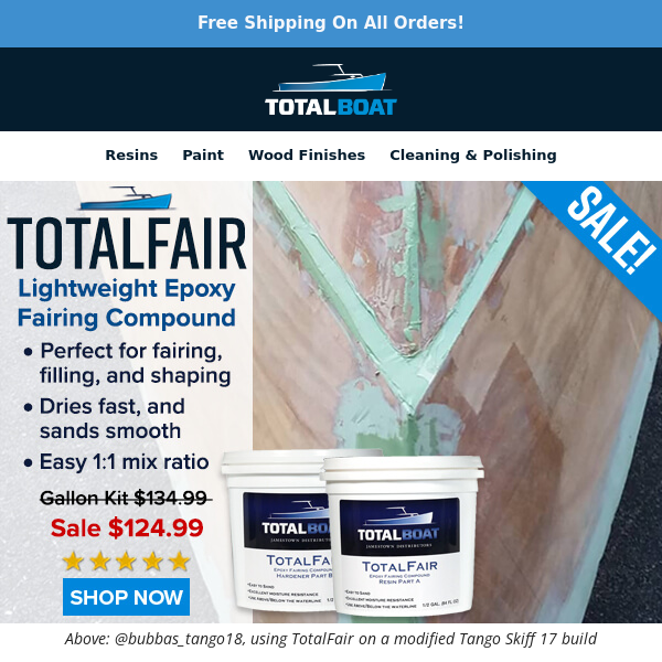 Save $10 on TotalFair Epoxy Fairing Compound