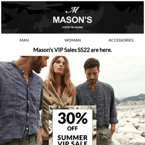 Mason's Vip Sales start Nowwwwwww
