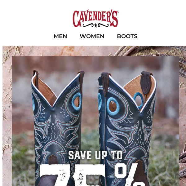 Boots & Shoes Up To 75% Off