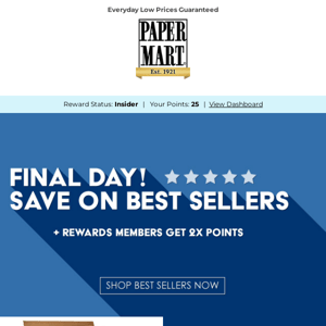 Final Day! Deals on Best Sellers Ends Today