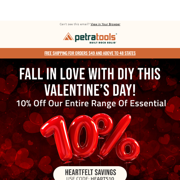 Sweet Savings this Valentine’s Day Petra Tools