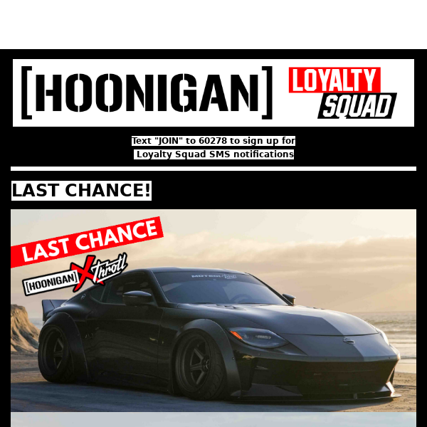 LAST CHANCE TO WIN OUR NISSAN Z