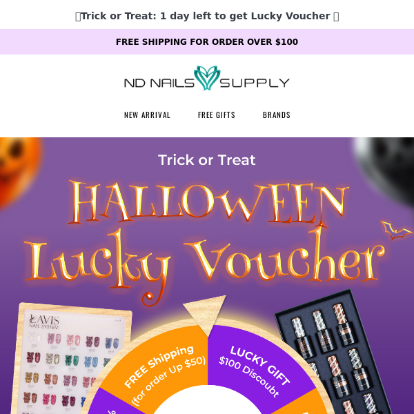 🎃Trick or Treat: 1 day left to get Lucky Voucher ✨