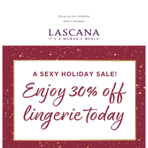 30% off sexy lingerie ends at midnight!